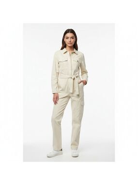 Banana Republic NWT Utility Jumpsuit Small Belted Cotton Stretch